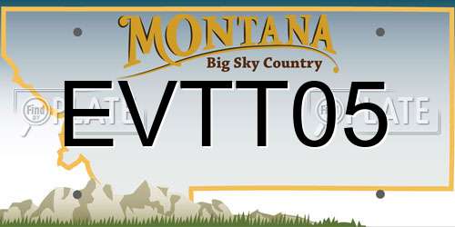 EVTT05 Montana License Plate