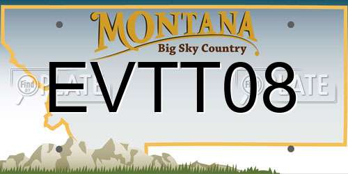 EVTT08 Montana License Plate