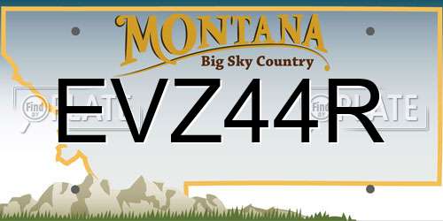 EVZ44R Montana License Plate