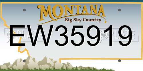 EW35919 Montana License Plate