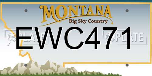 EWC471 Montana License Plate