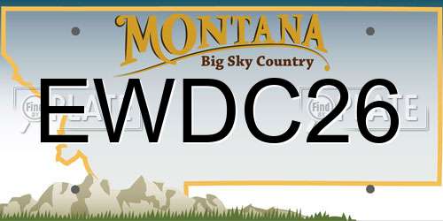 EWDC26 Montana License Plate