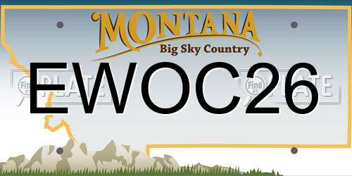 EWOC26 Montana License Plate