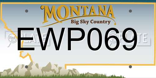 EWP069 Montana License Plate