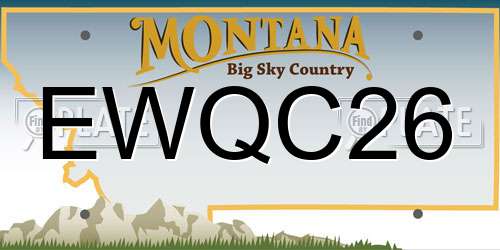 EWQC26 Montana License Plate