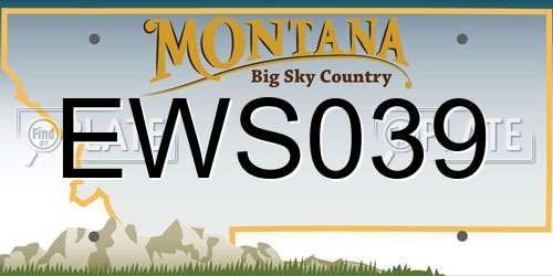 EWS039 Montana License Plate