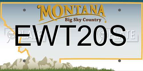 EWT20S Montana License Plate
