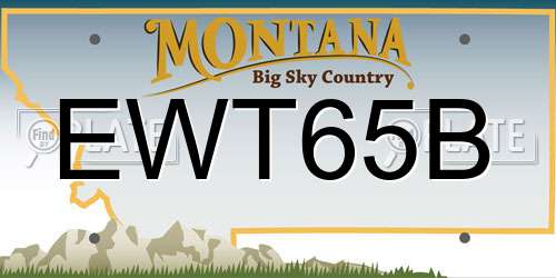 EWT65B Montana License Plate