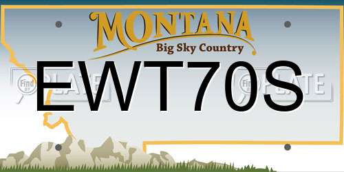 EWT70S Montana License Plate