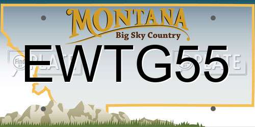 EWTG55 Montana License Plate