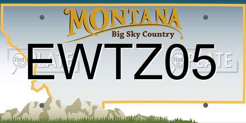 EWTZ05 Montana License Plate