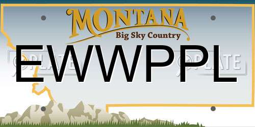 EWWPPL Montana License Plate