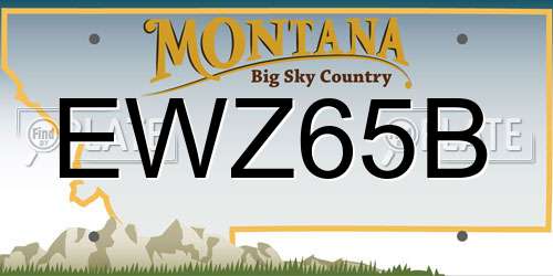 EWZ65B Montana License Plate