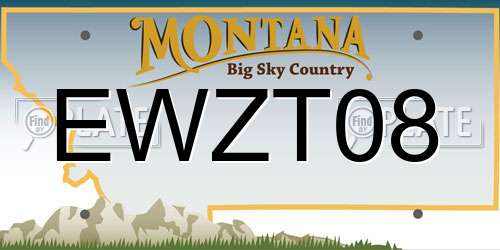 EWZT08 Montana License Plate