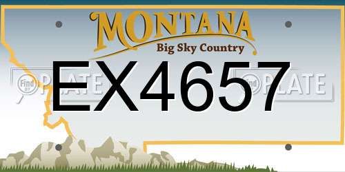 EX4657 Montana License Plate