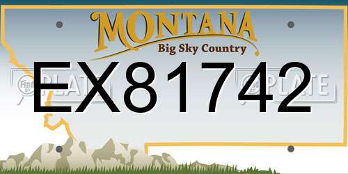 EX81742 Montana License Plate
