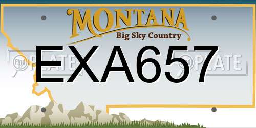 EXA657 Montana License Plate