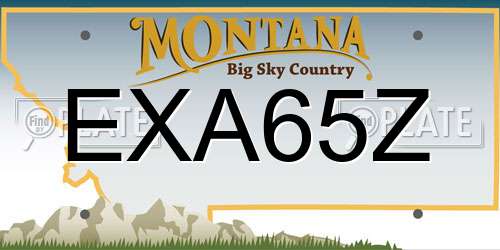 EXA65Z Montana License Plate