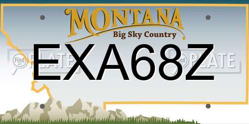 EXA68Z Montana License Plate