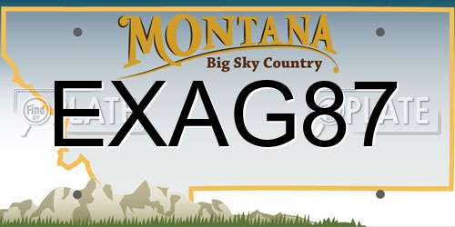 EXAG87 Montana License Plate