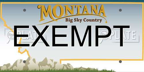EXEMPT Montana License Plate