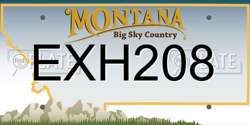 EXH208 Montana License Plate
