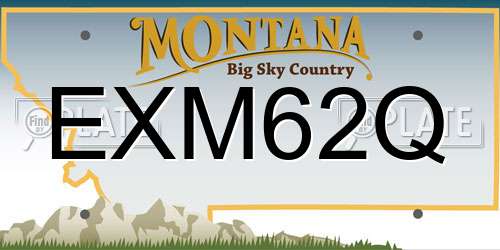 EXM62Q Montana License Plate