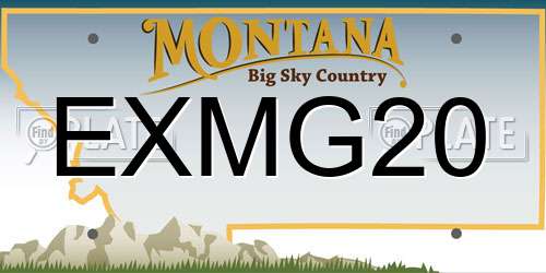 EXMG20 Montana License Plate