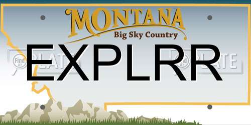 EXPLRR Montana License Plate