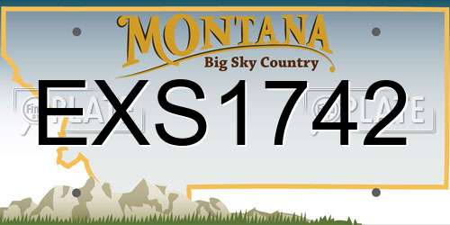 EXS1742 Montana License Plate