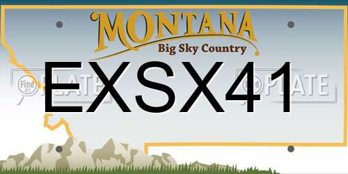 EXSX41 Montana License Plate