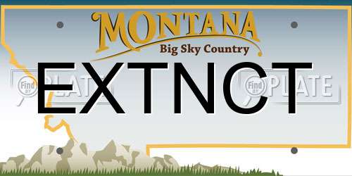 EXTNCT Montana License Plate
