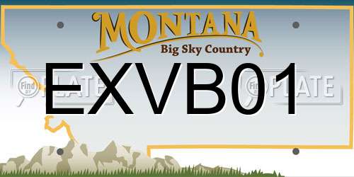 EXVB01 Montana License Plate