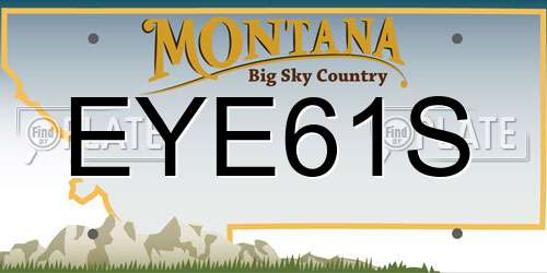 EYE61S Montana License Plate