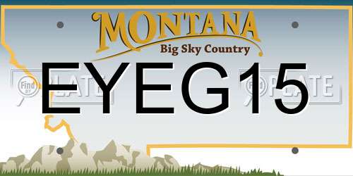 EYEG15 Montana License Plate