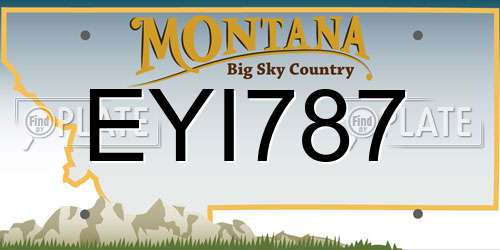 EYI787 Montana License Plate