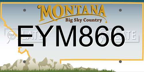 EYM866 Montana License Plate