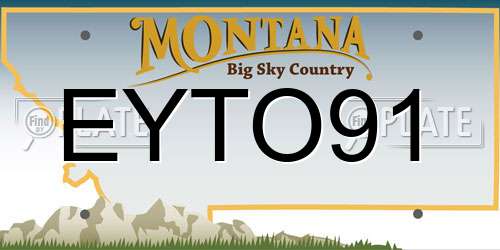 EYTO91 Montana License Plate