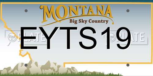 EYTS19 Montana License Plate
