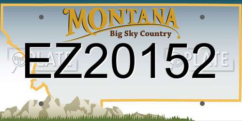 EZ20152 Montana License Plate