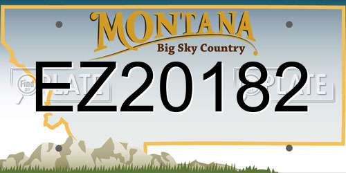 EZ20182 Montana License Plate