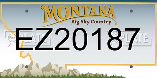 EZ20187 Montana License Plate