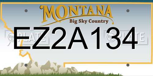 EZ2A134 Montana License Plate
