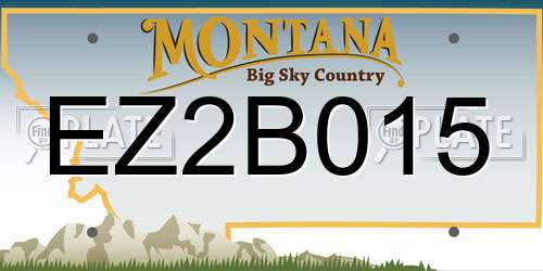 EZ2B015 Montana License Plate