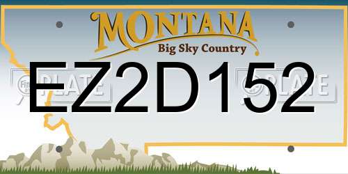 EZ2D152 Montana License Plate