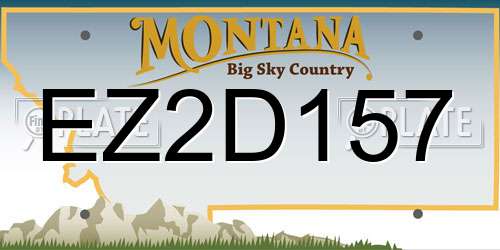 EZ2D157 Montana License Plate