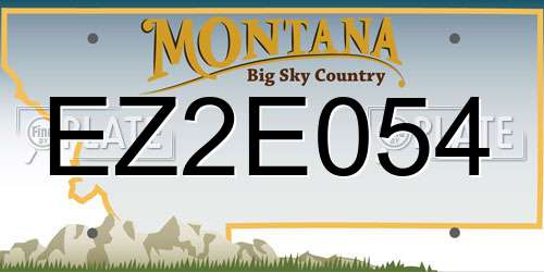 EZ2E054 Montana License Plate