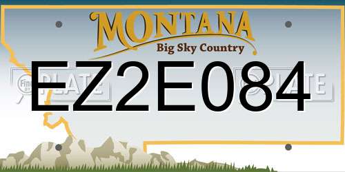EZ2E084 Montana License Plate