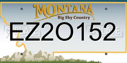 EZ2O152 Montana License Plate