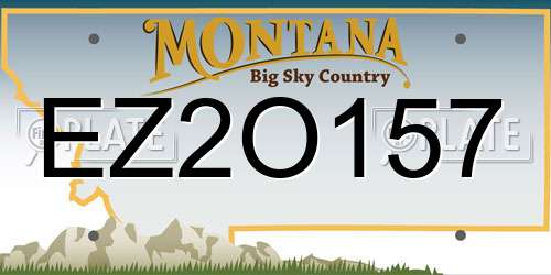 EZ2O157 Montana License Plate